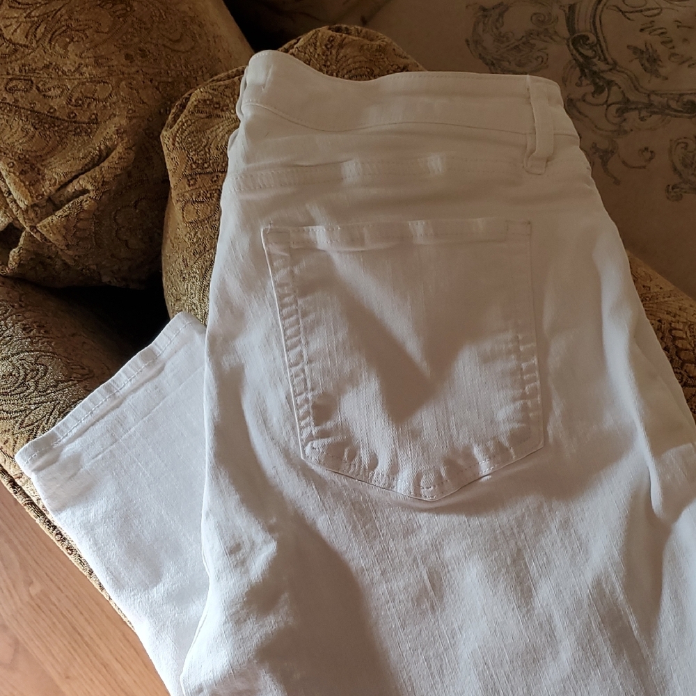 LOFT White Straight Leg Jeans
